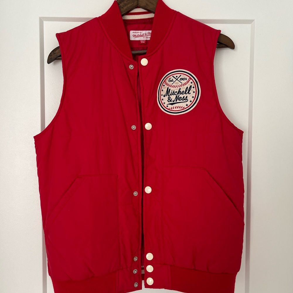 Mitchell & Ness red baseball vest